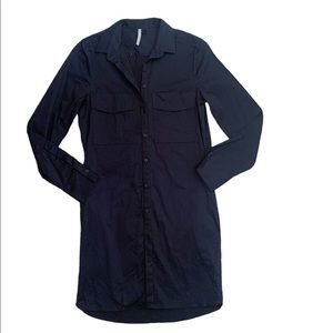 🛍 Topshop Navy Button Down Tunic Shirt Dress